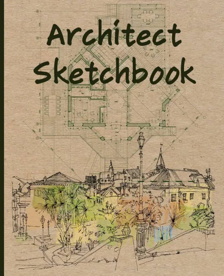 Architect Sketchbook - Notebook for Architects, Designers, and Architecture Students - grid paper (scale reference 1:50; 1:100), dotted paper (scale ... paper - 7.5" x 9.25" inches, 105 blank pages