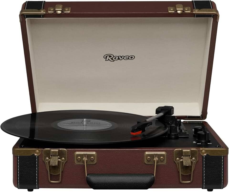 Raveo Vitrola Sonetto Volare com Conexão Bluetooth, USB Reproduz e Grava, Rádio FM, Saída Auxiliar e Bivolt