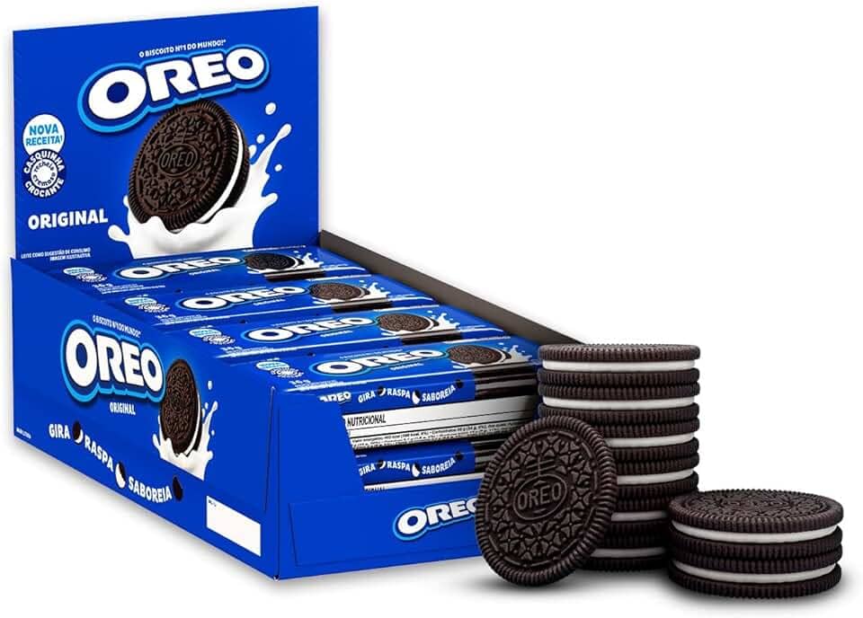 Oreo Biscoito Recheado Original Display Com 8 Unidades De 36G