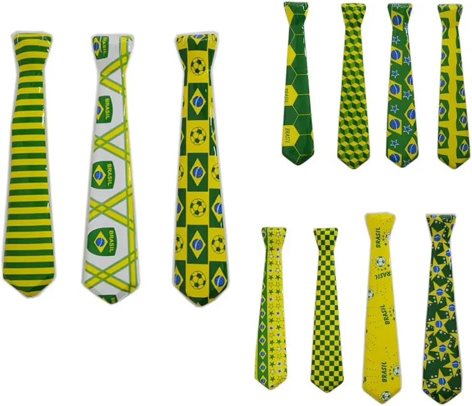 Gravata Torcedor 36 Unid Copa do Mundo Carnaval Festa Brasil (2014-F)