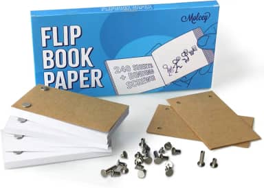 Flip Book em branco - Papel de animação de 240 folhas com furos - 480 páginas: para desenho, esboços de quadrinhos