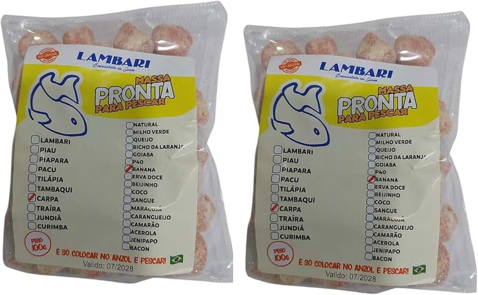 Kit 2 Isca De Pesca Massa De Pesca Natural Pronta Para Carpa
