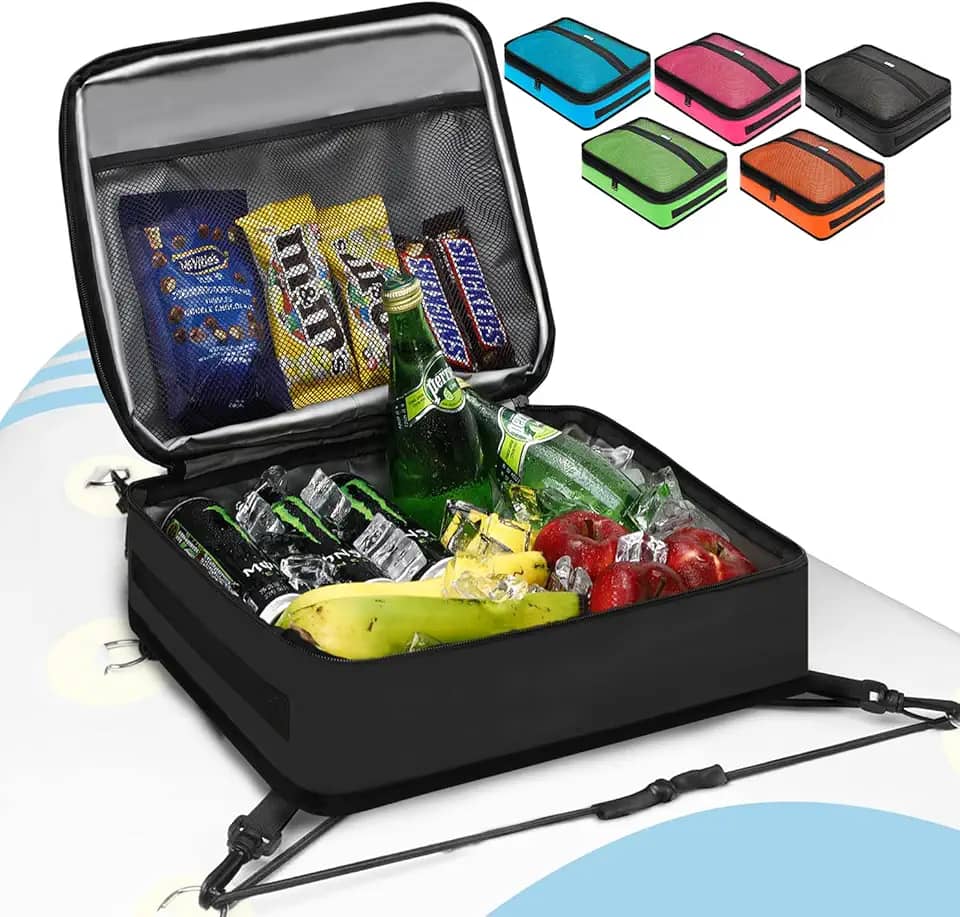 WITSTEP Bolsa térmica para prancha de remo, impermeável, para surfe, para convés de surfe, isolada, à prova de vazamento, 10 latas, bolsa de acessórios para prancha de stand up paddle e caiaque