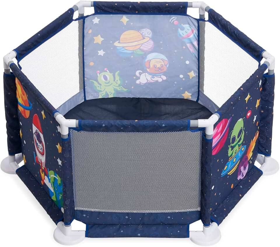 Cercadinho Infantil Chiqueiro Portátil Playpen MaxiBaby (Azul)