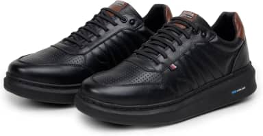 Sapatenis Masculino Couro 100% Legitimo Moderno Casual Detalhado Sola Alta Confortável Macio