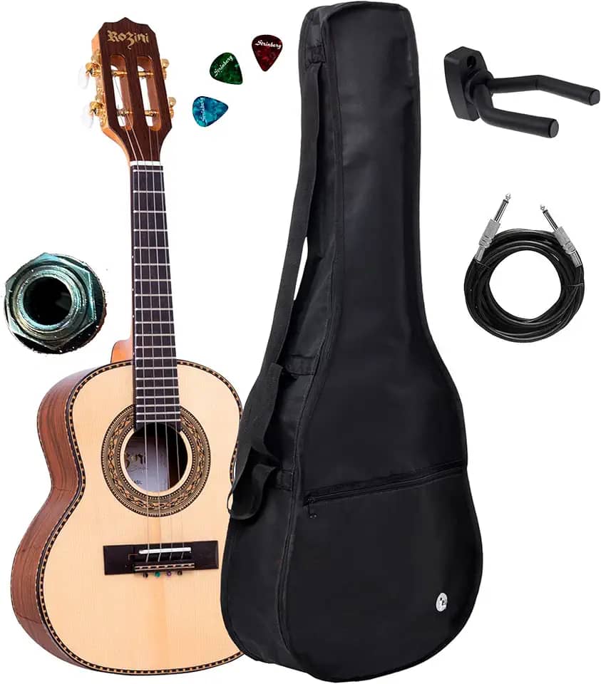 Cavaco Rozini Rc15 Eletroacústico + Capa, Cabo E Sh85