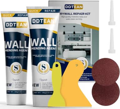 Kit De Reparo De Drywall Com Raspador, Pacote Com 2 Massa Corrida Para Reparo De Parede, Agente De Reparo De Parede Fácil De Preencher Os Buracos Para Parede De Casa, Reparo De Amassados De Ge