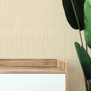 Papel De Parede Adesivo Linho Tons Bege Rolo 5m