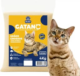 Areia Higiênica 4kg Grãos Grossos Biodegradável 100% Mandioca Para Gato
