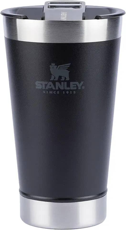 Stanley - Copo Térmico para Cerveja, 473ml, com Tampa, para Bebidas Quentes ou Frias, Matte-Black