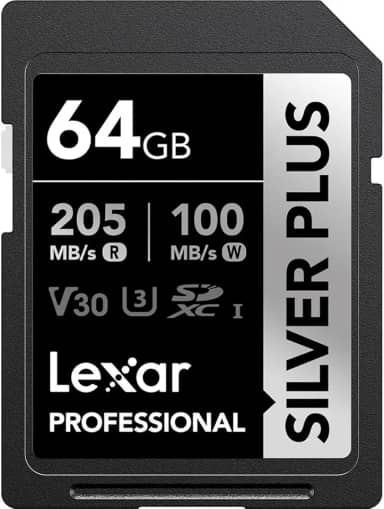 Cartão de Memória Lexar Professional Silver Plus SDXC UHS-I Card 64GB