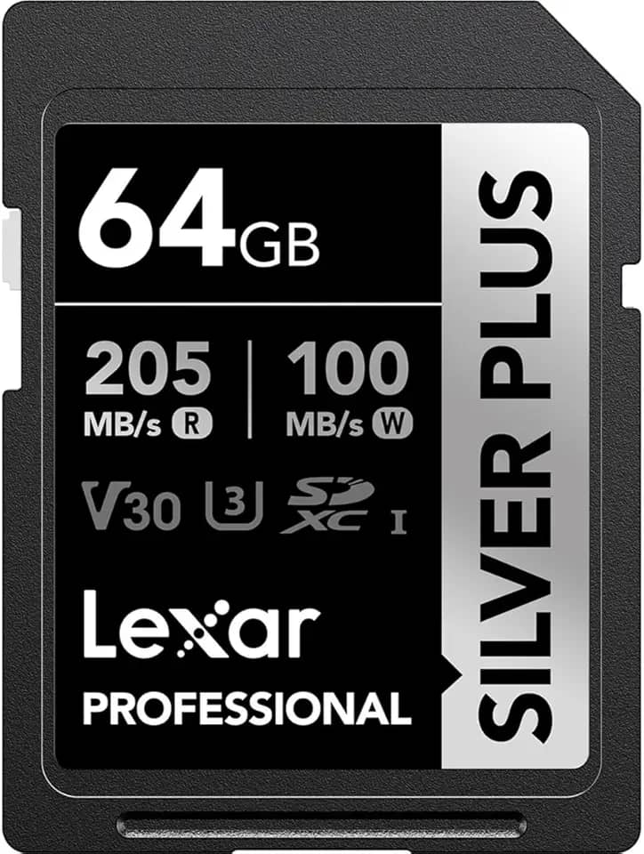 Cartão de Memória Lexar Professional Silver Plus SDXC UHS-I Card 64GB