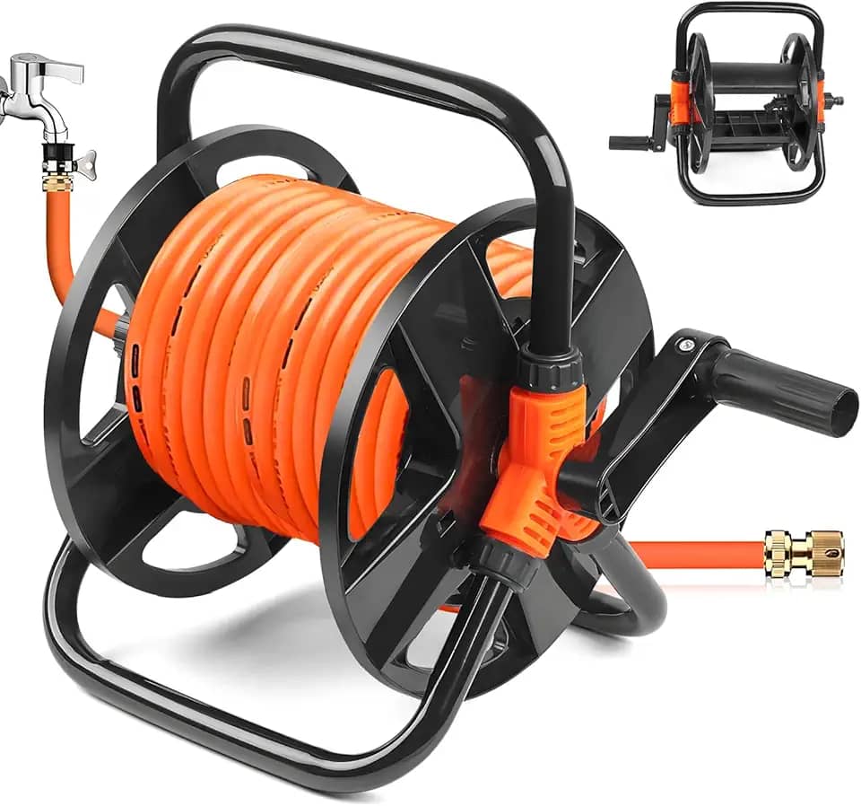 Suporte Mangueira de Jardim, Carretel de Mangueira de Jardim Portátil Pequeno