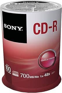Sony 100CDQ80SP CD-R mídia gravável de dados, pacote com 100