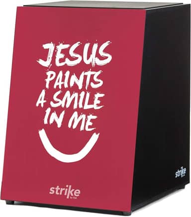 Cajon FSA Instrumento de percussão profissional feito à mão - graves profundos, som de caixa nítido, madeira brasileira, design ergonômico de inclinação Sk4014 Jesus