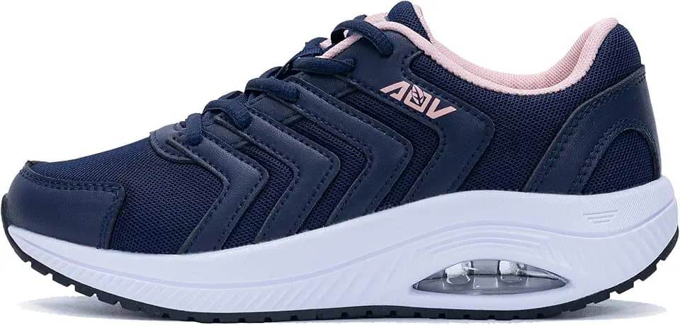 Tênis ortopédico feminino com suporte de arco para fascite plantar e alívio da dor nos pés e calcanhares