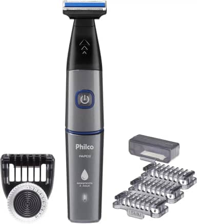 Aparador de Pelos Philco Bivolt 7 Acessórios USB PAP02