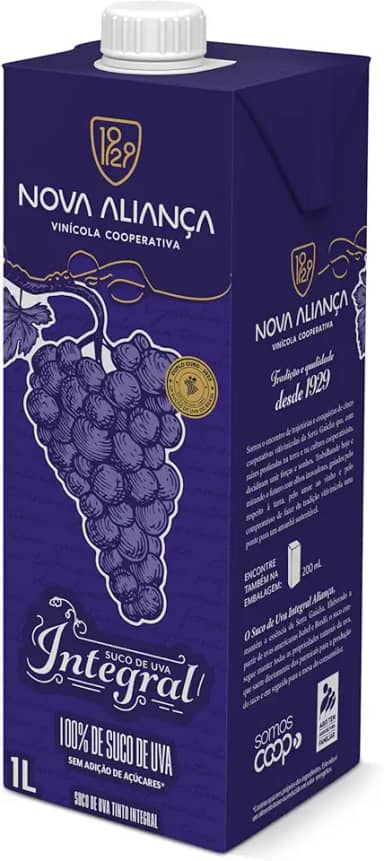 Nova Aliança Suco de Uva Tinto Integral Aliança 1L