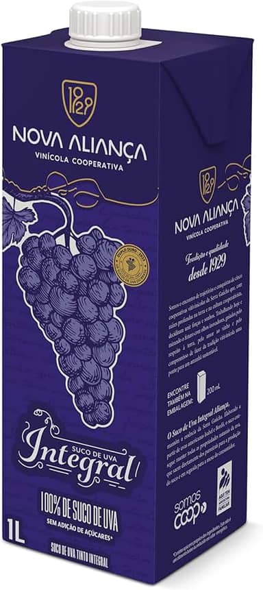 Nova Aliança Suco de Uva Tinto Integral Aliança 1L