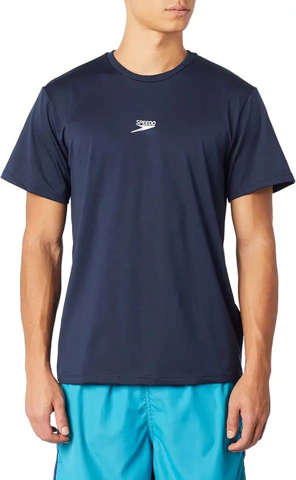 Camiseta Masculina Manga Curta, Speedo, Basic Essential, Tecido Stretch com Fastdry, Tamanho Adulto, tamanho P - Marinho