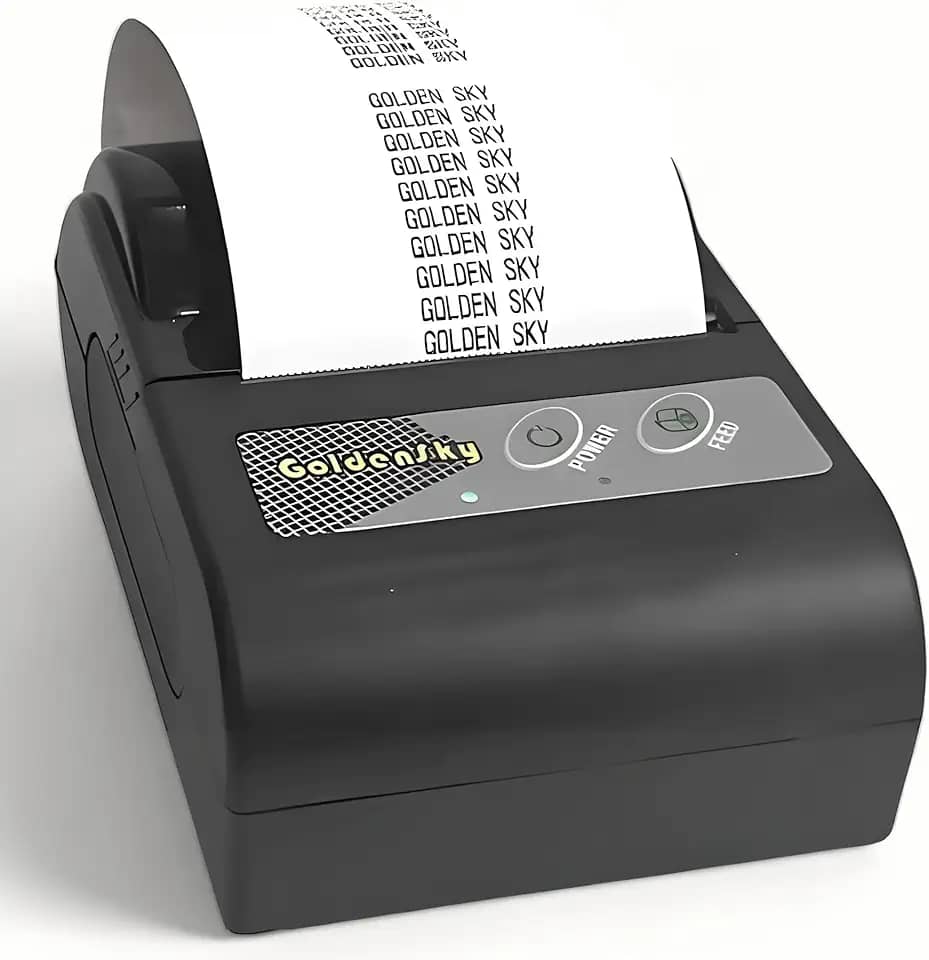 Mini Impressora Goldensky Térmica Portátil 58mm Bluetooth Sem Fio Compatível com Celular ou Computador (MTP 58)