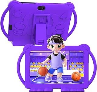 Tablet infantil de 7 polegadas para meninos e meninas, tablets Android para crianças, 4 GB de RAM, 32 GB ROM, tablet infantil, WiFi, Bluetooth, tela IPS de segurança, controle parental, capa à prova