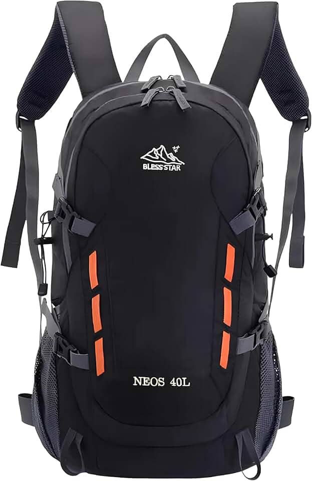 Mochila Viagem Caminhada Trekking Acampamento Resistente Masculina Feminina 40L (Preto)