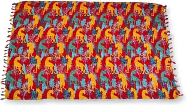 Canga e Saída de Praia Poliéster Estampa Onça Natureza