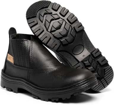 Bota de Couro Para Trabalho EPI Bico PVC Segurança