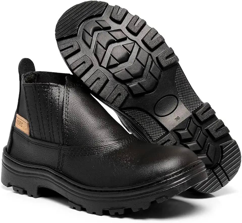Bota de Couro Para Trabalho EPI Bico PVC Segurança