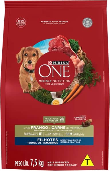 Purina ONE Ração para cães Filhotes - Frango & Carne 7,5kg