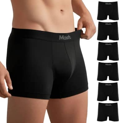 Kit 6 Cuecas Boxer Mash Sem Costura Poliamida Toque Gelado Box Masculina Adulto