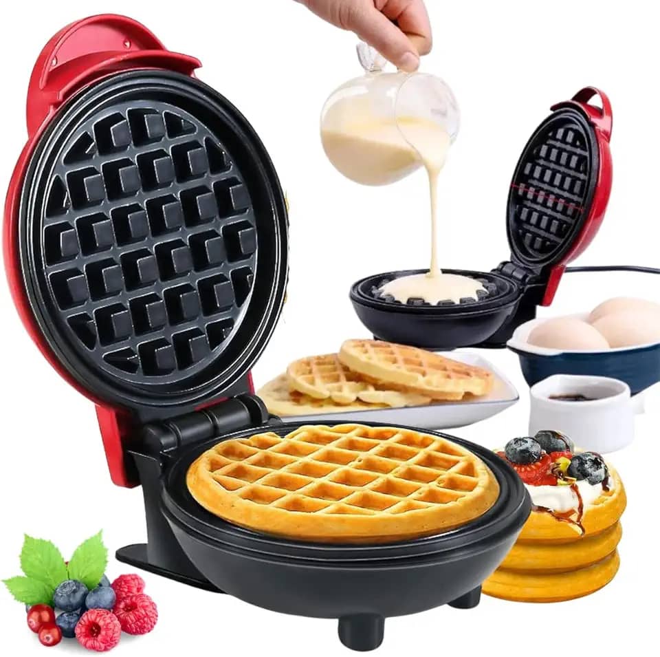 softdigit Mini Máquina De Waffles Fazer Waffle Café Da Manhã Casa Cozinha 110v 550W