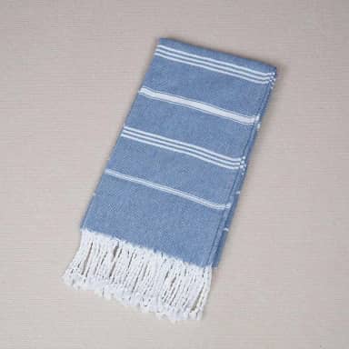 Toalha de praia premium - secagem rápida, essencial para férias - leve, toalha super absorvente - design listrado elegante (azul)