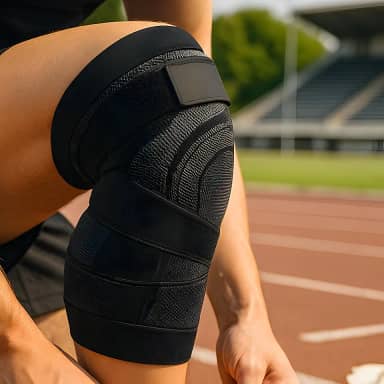 Joelheira Ortopédica De Compressão Com Suporte Articulado, Ideal Para Esportes, Confortável E Fácil De Usar, Marca VARENZIA