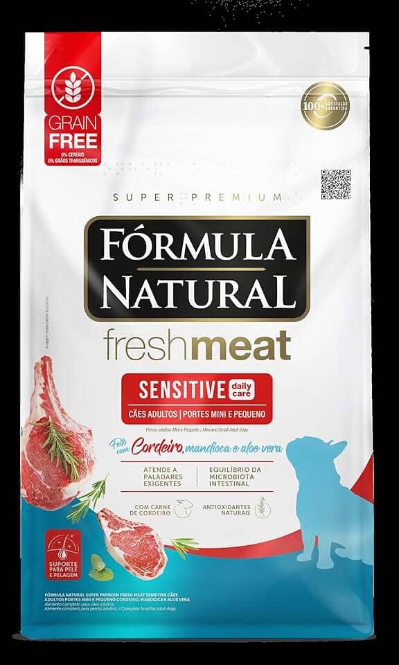 Fórmula Natural Fresh Meat Ração Seca Para Cães Adultos De Pequeno Porte Sabor Carne de Cordeiro 1Kg