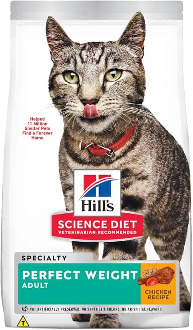 Ração Hill's Science Diet Peso Perfeito para Gatos Adultos Sabor Frango - 1.36kg