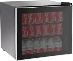 RCA Refrigerador de latas, mini geladeira de bebidas, serve para 70 latas, ideal para qualquer dormitório, quarto, área de bar ou recanto, preto