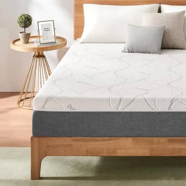 Colchão Queen de espuma viscoelástica de 35 cm - Colchão de fibra de bambu de espuma certificada CertiPUR-US em uma caixa - Suporte firme médio para alívio de pressão com capa de zíper