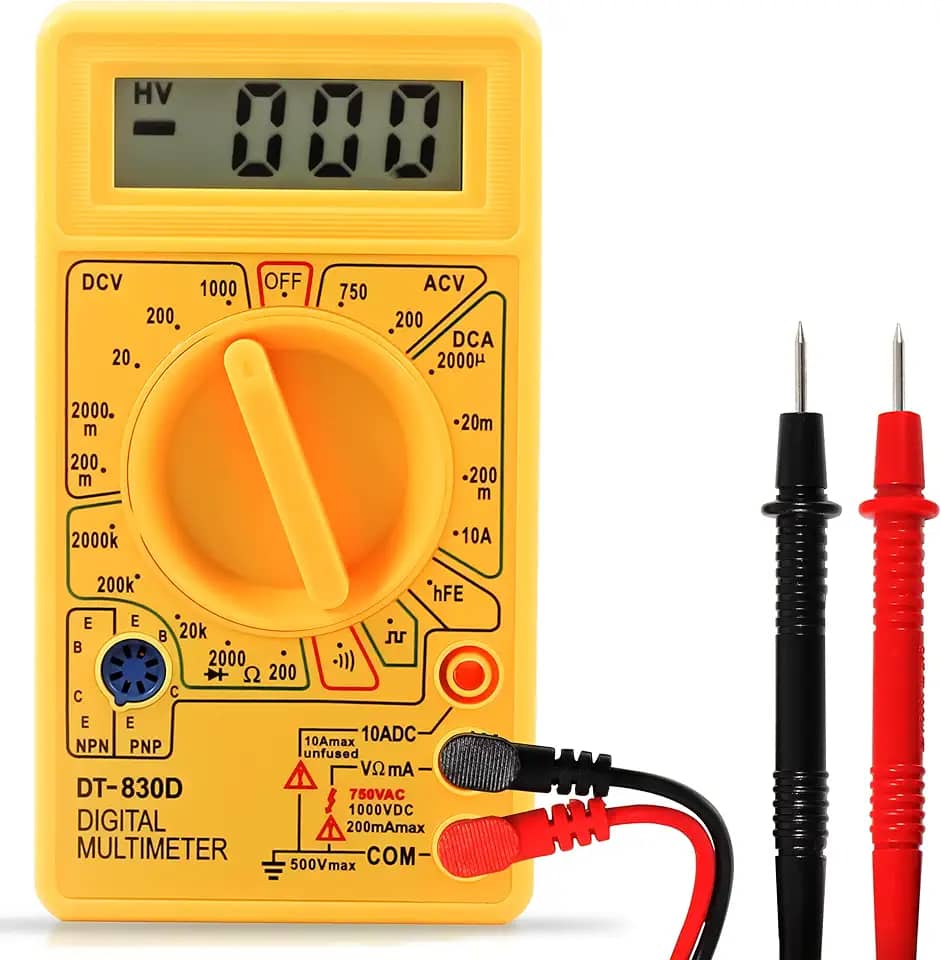Multímetro Digital Profissional Portátil Corrente Ac e Dc Tensão 200M 600V Bateria 9V Teste com Bipe