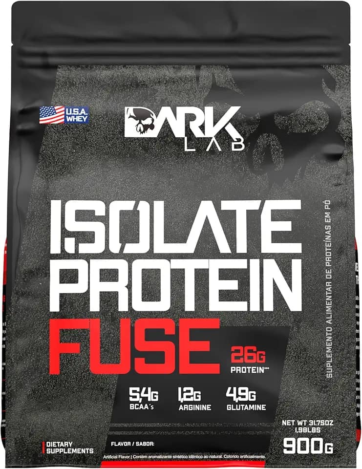 Isolate Protein Fuse Dark Lab, 900g, Cookies, Suporte Muscular