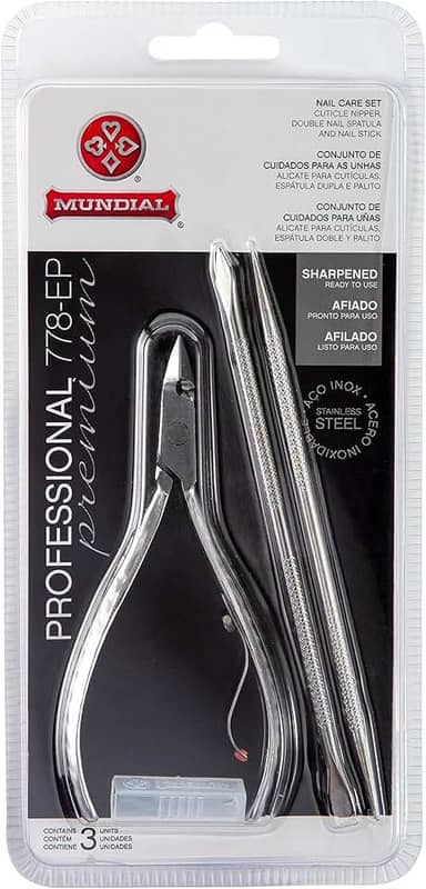 Alicate Para Cutículas Inox, Mundial S/A, Prateado