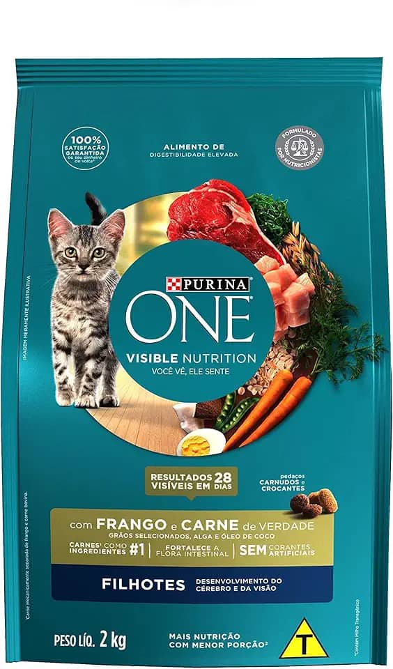 Ração Gatos Filhotes PURINA ONE Frango e Carne 2kg