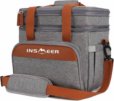 INSMEER Bolsa Térmico 20 Litros Para Lancheiras E Salgadinhos, 31 * 21 * 31Cm, Gris Saco Termica (Cinza)