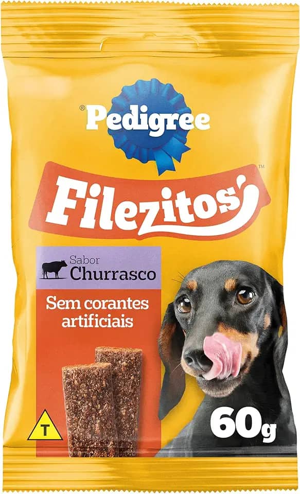 Petisco Pedigree Filezitos Bifinho Churrasco Cães Adultos 60g