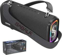 SABALA DR-908 Pro Caixa de som,2025 Modelo Mais Recente,20800mAh 120w Subwoofer Bluetooth 5.4 IPX6 RGB 24H USB (preto)