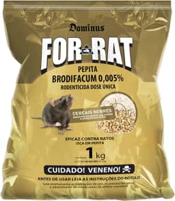For-Rat Pepita 1 kg Raticida Isca Para Ratos Camundongos Ratazanas Com Cerais Nobres - Dominus