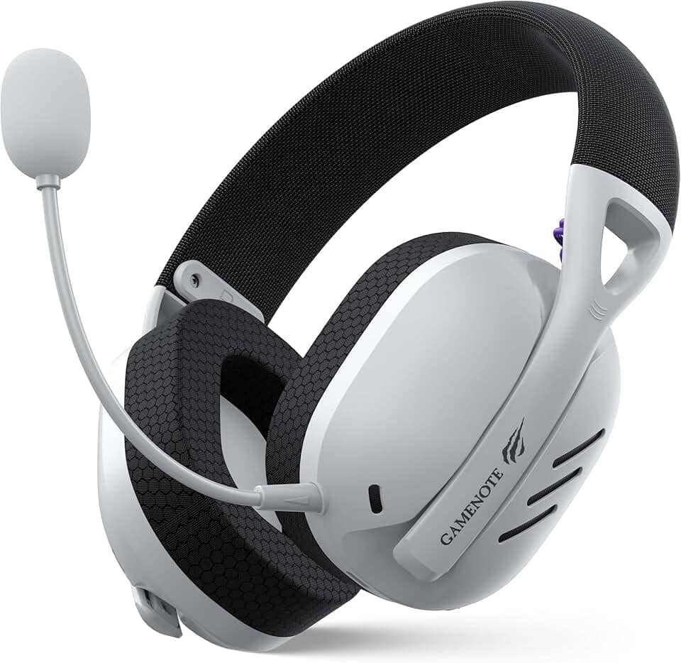 Havit Fone de Ouvido Headset Gamer Fuxi-H3 White Black, Com Fio e Sem Fio, Wireless 2,4GHz, Bluetooth, Cabo USB-C, Cabo 3,5mm. Surround, Baixa Latência, Quad-Mode