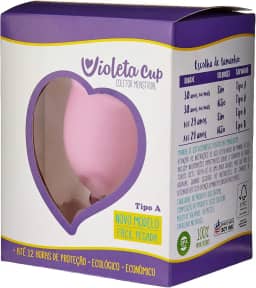 Violeta Cup Coletor Menstrual Rosa Tipo A, Violeta Cup, Rosa, Tipo A Mulheres A Partir De 30 Anos Ou Com Filhos, E/Ou Com Colo Do Útero De Altura Média E Alta