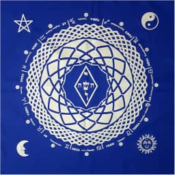 Toalha para Tarô Elemental 4 elementos com Brilho AZ Prata